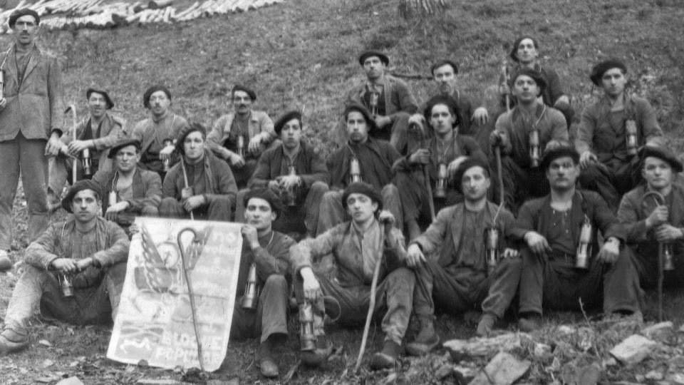 Huelga general de mineros asturianos en 1962 (Archivo Histórico Minero)