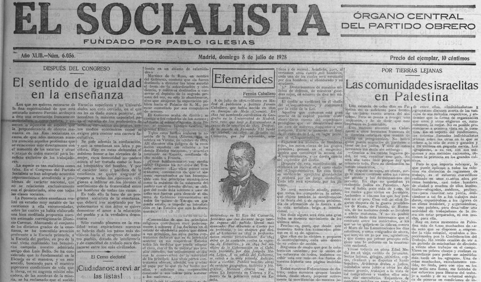 'El Socialista' 6056 del 8 de julio de 1928