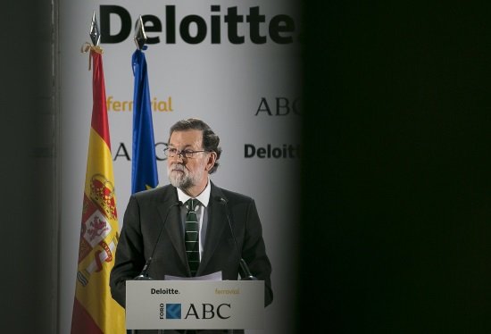 Mariano Rajoy durante su intervención en la conferencia organizada por el Foro ABC. (Foto: Flickr PP)