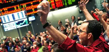 Operadores del mercado de futuros de Chicago.