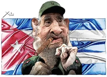 xulio-formoso_fidel-castro-bandera-cuba
