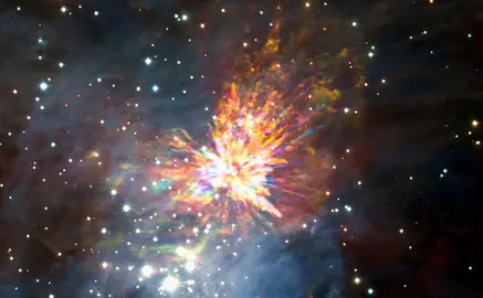 Fuegos-artificiales-por-la-colision-de-dos-jovenes-estrellas