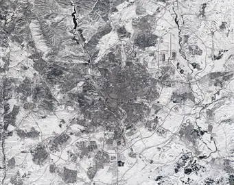 madrid cubierta de nieve imagen ESA