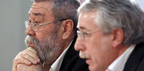 Cándido Méndez e Ignacio Fernández Toxo, secretarios generales de UGT y CCOO
