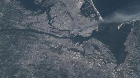 Fotografía de la NASA en la que se observa la ciudad de Nueva York