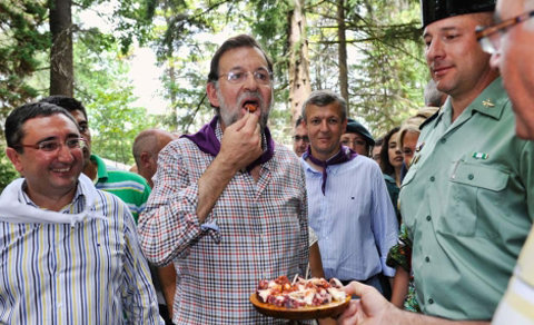 Rajoy, este verano, en al Fiesta del Pulpo de O Carballiño.