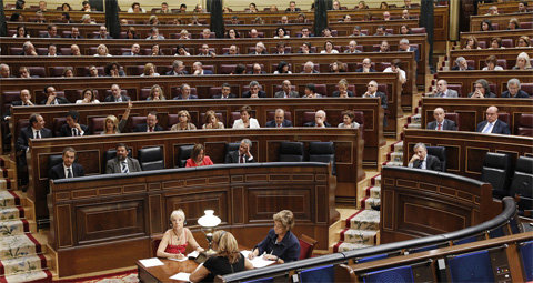Imagen del último Pleno de esta legislatura del Congreso de los Diputados. 