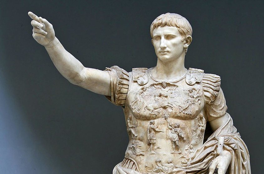 Augustus von Prima Porta (20-17 v. Chr.), aus der Villa Livia in Prima Porta, 1863.