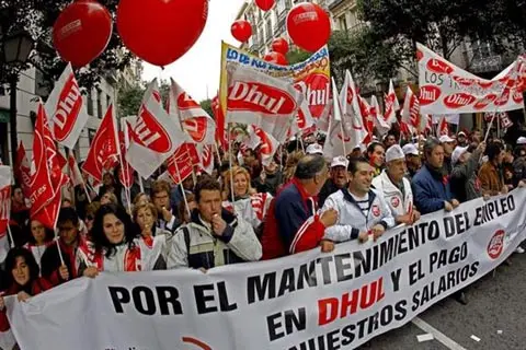 Manifestaci&oacute;n trabajadores Nueva Rumasa