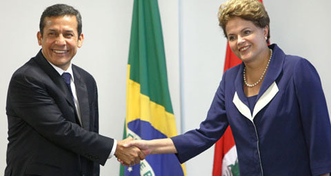 Ollanta Humala y Dilma Rousseff.