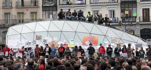 Asamblea del 15M en la Puerta del Sol (Madrid)