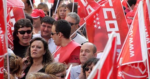 Concentración sindical. Foto: CCOO Madrid