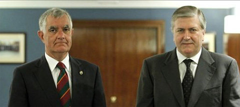  
Manuel López Pardiñas y Joan Carles Ollé, presidente y vicepresidente del Consejo General del Notariado 