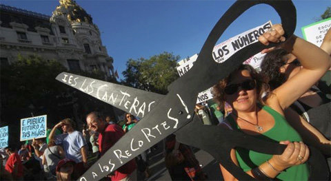 Manifestación contra los recortes en Educación el martes en Madrid.