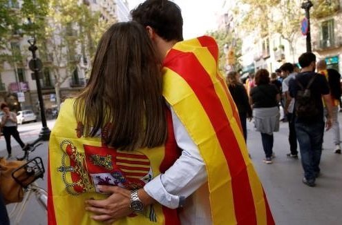 banderas españa cataluña