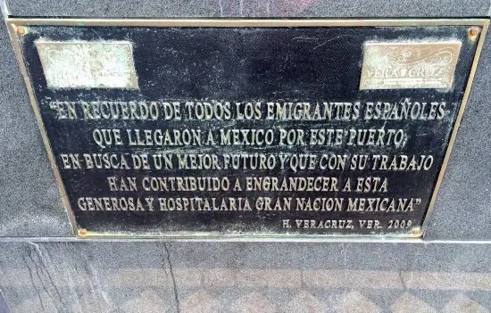 monumento inmigrantes espa&ntilde;oles mexico