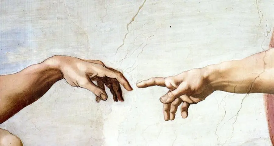 La creaci&oacute;n de Ad&aacute;n (fragmento)