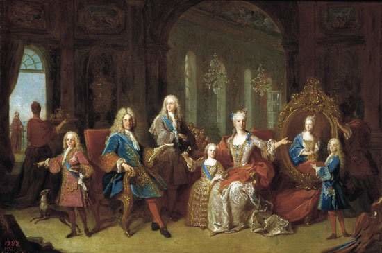Retrato de la Familia de Felipe V, por Jean Ranc1723. Museo del Prado