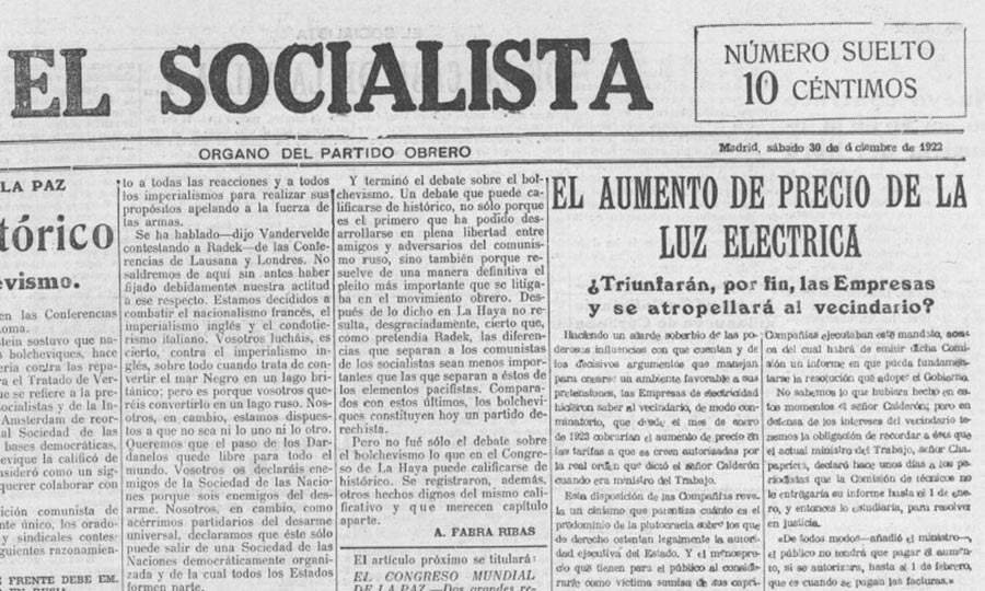 Portada de ‘El Socialista’ de 30 de diciembre de 1932 (4.333)