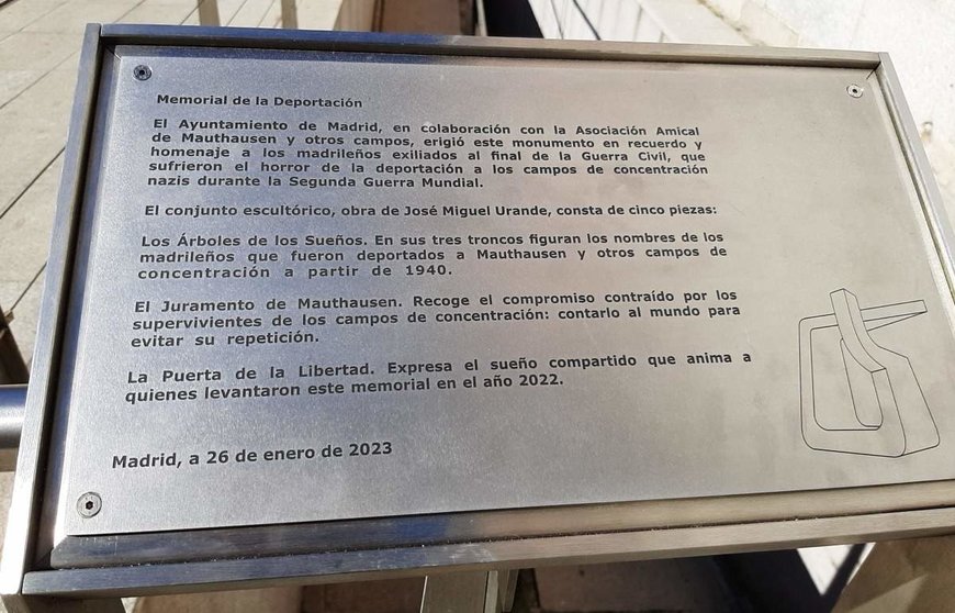 Placa Memorial Deportación Madrid