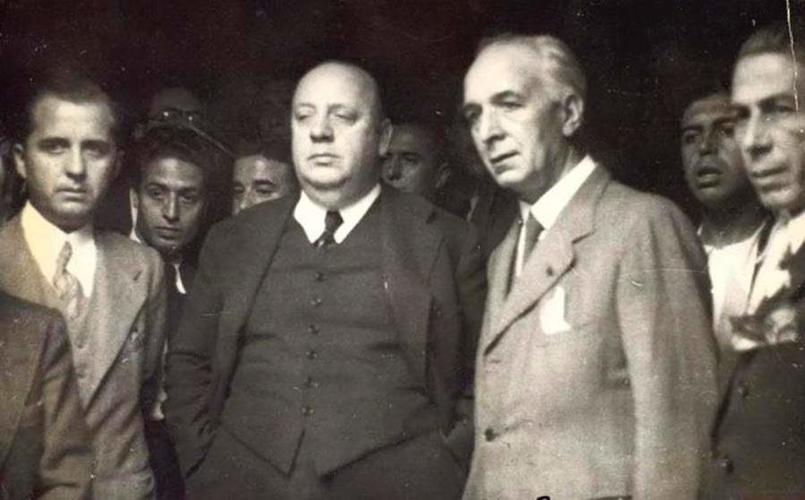 Augusto Barcia con Indalecio Prieto en 1937 (Archivo Histórico Nacional)