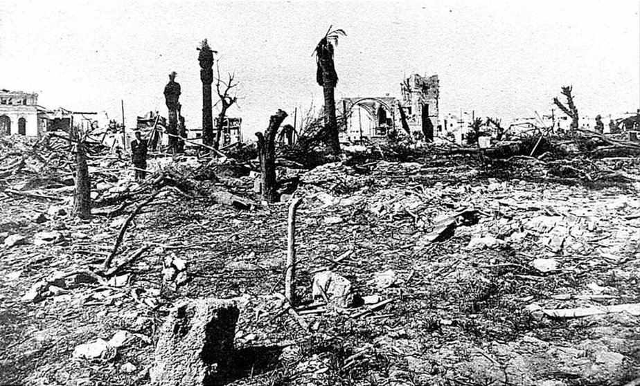 Explosión de un polvorín de la Armada en Cádiz, 1947