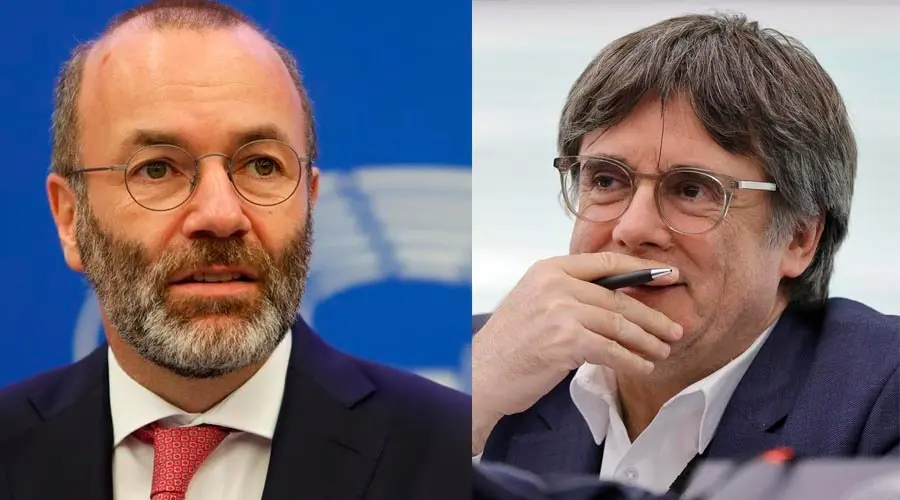Manfred Weber y Carles Puigdemont