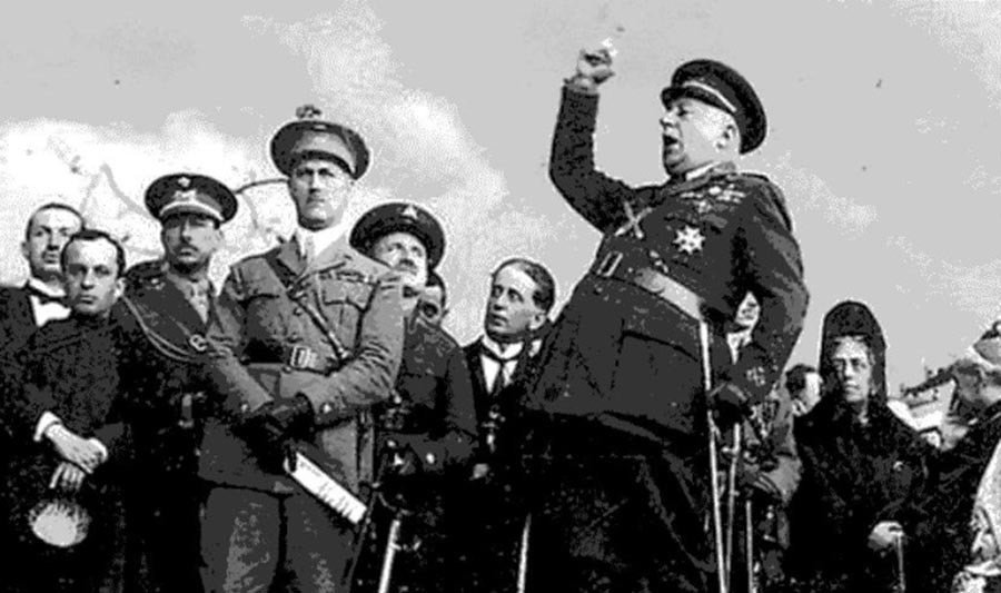 El general Primo de Rivera, durante un discurso de 1926