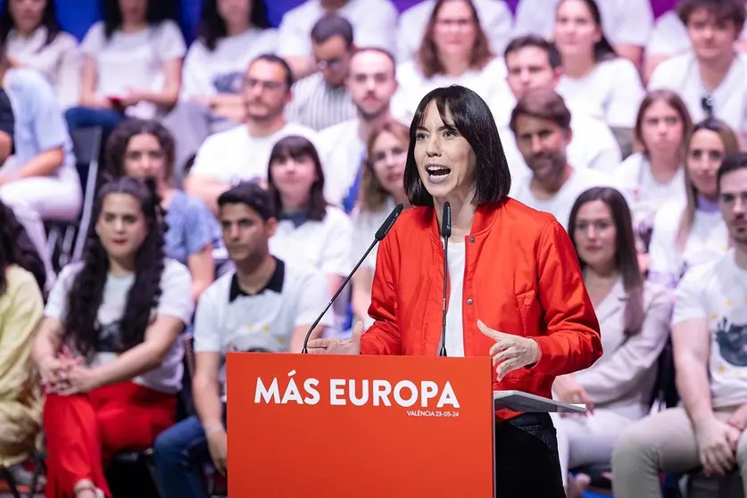 Diana Morant, en el acto de apertura de la campa&ntilde;a del PSOE ante las elecciones europeas