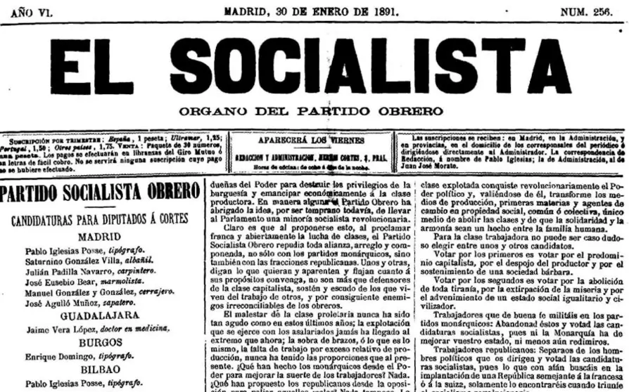 El Socialista, n&uacute;mero 256 (30/01/1891)