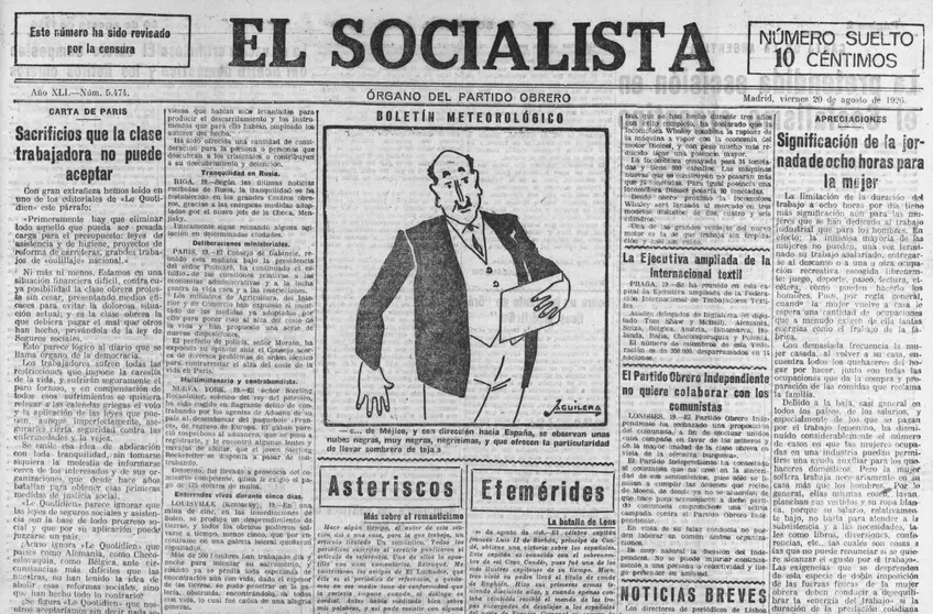 n&uacute;mero 5474 de&nbsp;El Socialista,&nbsp;de 20 de agosto de 1926.