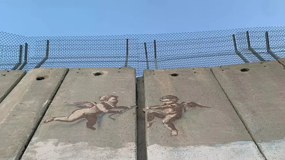 Grafiti en un muro de Gaza
