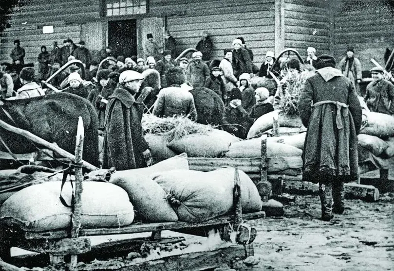 requisa de trigo en el &oacute;blast de Kiev 1930