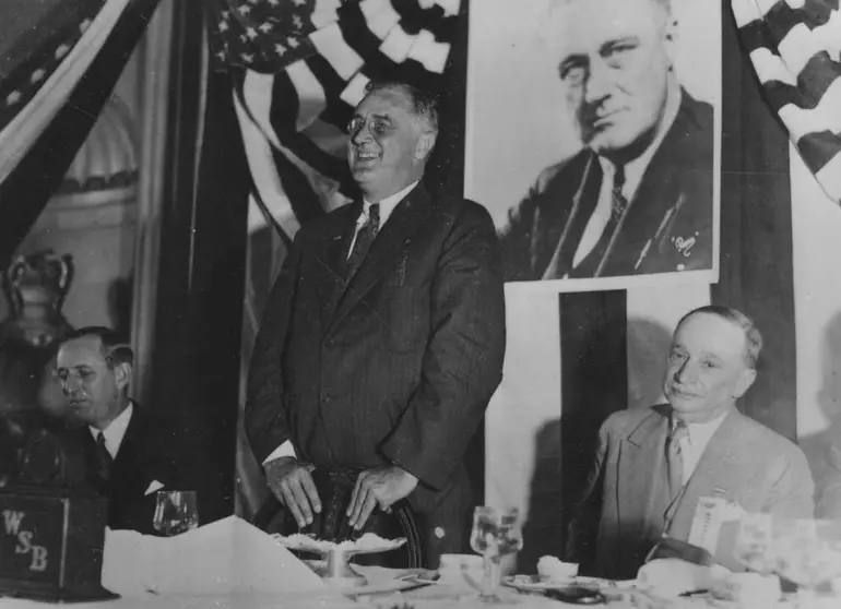 Franklin_D._Roosevelt,_Governor_R.B._Russell,_and_Senator_Cohen_in_Atlanta,_Georgia_-_NARA_-_197048 (1)