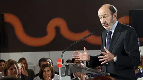 El candidato socialista, Alfredo P&eacute;rez Rubalcaba. 
