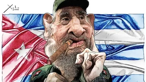 xulio-formoso_fidel-castro-bandera-cuba