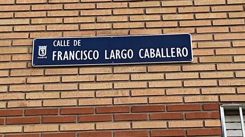 largo caballero placa calle madrid