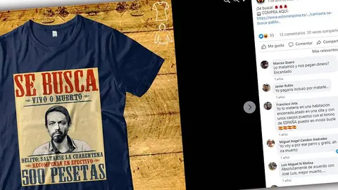 camisetas se busca pablo iglesias 1