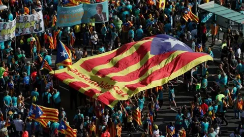Manifestaci&oacute;n inependentista Catalu&ntilde;a