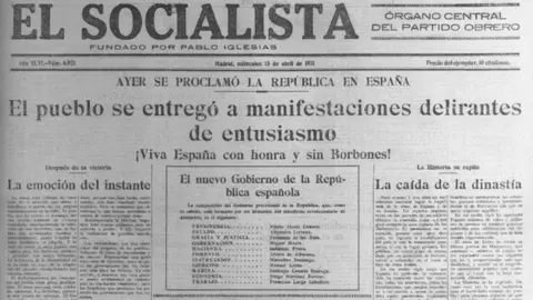El Socialista, de 15 de abril de 1931 (n&uacute;mero 6921)