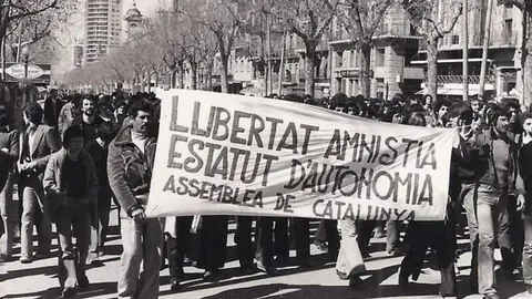 Manifestaci&oacute;n del 8 de febrero de 1976 en Barcelona