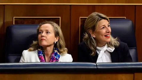 Nadia Calvi&ntilde;o y Yolanda D&iacute;az