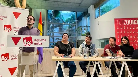 Alberto Garz&oacute;n en su intervenci&oacute;n en la Coordinadora Federal de IU