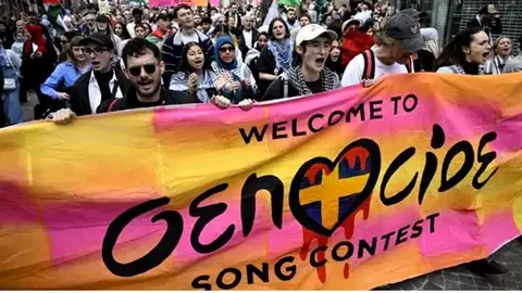 Protestas contra la participaci&oacute;n de Israel en el festival de Eurovisi&oacute;n
