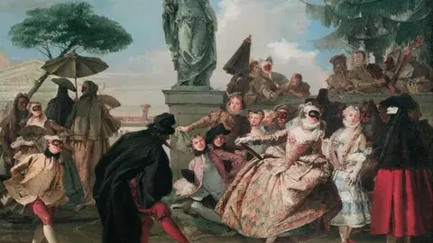 El minu&eacute; (Escena de carnaval). Giandomenico Tiepolo (1756)
