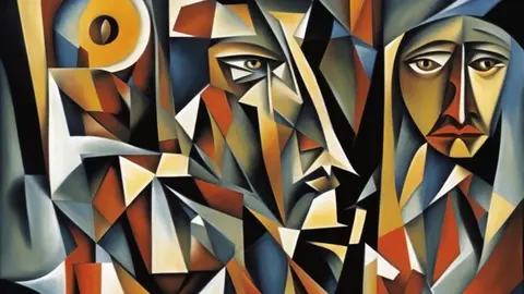 Imagen libremente basada en los personajes de Kurtz y Marlowe de Joseph Conrad[1], generada con el programa de DEEP AI, INC.