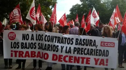 concentracion UGT trabajo decente