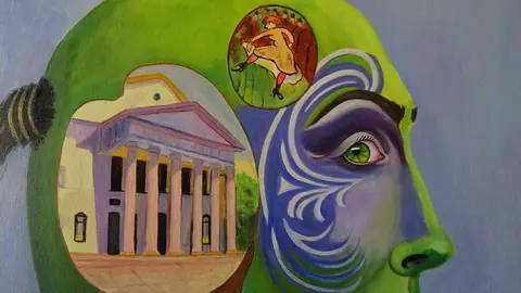 Alegor&iacute;a del Teatro Principal, por Palmeral