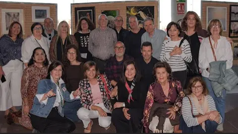 Grupo de pintores en Transito