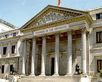 El Congreso de los Diputados en Madrid.